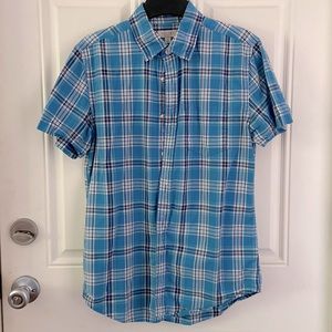 Sonoma blue plaid shirt small